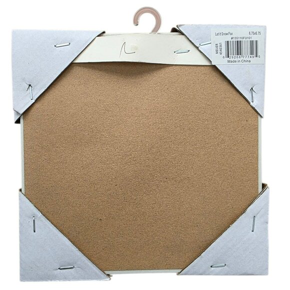 Holiday Fox Canvas Wall Art Let It Snow Christmas Picture Santa Hat Rustic Gift - Picture 3 of 7